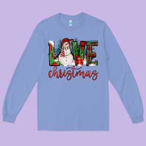 Love Christmas Long Sleeve Tee Designed By Fadigitalartstudio