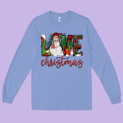 Love Christmas Long Sleeve Tee Designed By Fadigitalartstudio