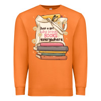 Carrot just a girl who brings books everywhere Premium Sweatshirt - MaliasSmallBusiness