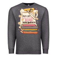 Just A Girl Who Brings Books Everywhere Premium Sweatshirt | Teevron