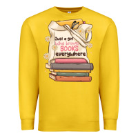 Lemon just a girl who brings books everywhere Premium Sweatshirt - MaliasSmallBusiness