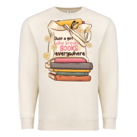 Sandshell just a girl who brings books everywhere Premium Sweatshirt - MaliasSmallBusiness