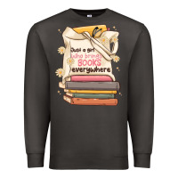 Smoke just a girl who brings books everywhere Premium Sweatshirt - MaliasSmallBusiness