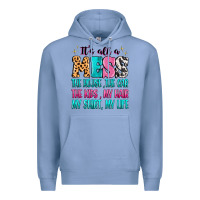 Colony Blue It's all a mess the house the car Premium Hoodie - MaliasSmallBusiness