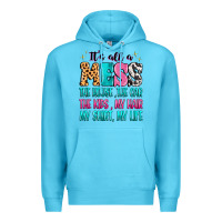 Ocean Blue It's all a mess the house the car Premium Hoodie - MaliasSmallBusiness
