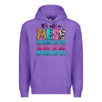 Purple It's all a mess the house the car Premium Hoodie - MaliasSmallBusiness