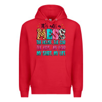 Red It's all a mess the house the car Premium Hoodie - MaliasSmallBusiness