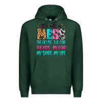 Sports Green It's all a mess the house the car Premium Hoodie - MaliasSmallBusiness