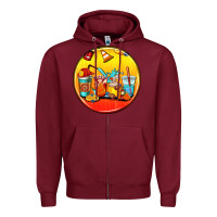 Burgundy firefighter coasters Zipper Hoodie - AdoDesignShop
