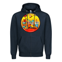Navy firefighter coasters Zipper Hoodie - AdoDesignShop