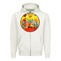 Oatmeal Heather firefighter coasters Zipper Hoodie - AdoDesignShop