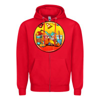 Red firefighter coasters Zipper Hoodie - AdoDesignShop