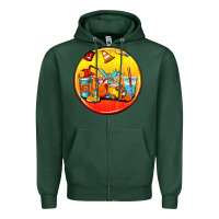Sports Green firefighter coasters Zipper Hoodie - AdoDesignShop