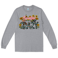 Heather Grey beautiful crazy Long Sleeve Tee - CowhideDigitalArt