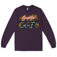 Plum beautiful crazy Long Sleeve Tee - CowhideDigitalArt