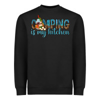 Black camping is my kitchen with wine Heavyweight Sweatshirt - texasbilliewilder