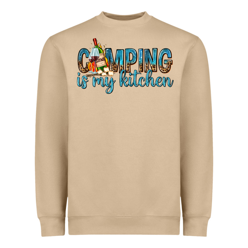 Camping Is My Kitchen With Wine Heavyweight Sweatshirt by texasbilliewilder | Teevron
