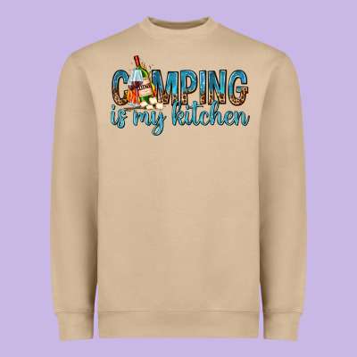 Camping Is My Kitchen With Wine Heavyweight Sweatshirt Designed By Texasbilliewilder
