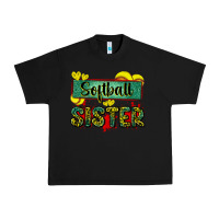 Black softball sister with leopard Urban Heavy Tee - Zillion Design Studio