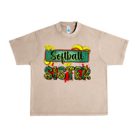 French Oak softball sister with leopard Urban Heavy Tee - Zillion Design Studio