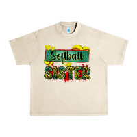 Sandshell softball sister with leopard Urban Heavy Tee - Zillion Design Studio