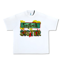 White softball sister with leopard Urban Heavy Tee - Zillion Design Studio