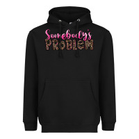 Black Western Somebody's Problem Heavyweight Hoodie - LillyAllenDesigns