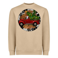 Mushroom Farm Truck Christmas Heavyweight Sweatshirt - RanaPortraitStore