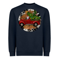 Navy Farm Truck Christmas Heavyweight Sweatshirt - RanaPortraitStore