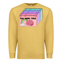 Antique Gold too many tabs Premium Sweatshirt - MaliasSmallBusiness