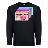 Black too many tabs Premium Sweatshirt - MaliasSmallBusiness