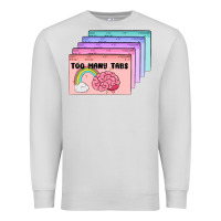 Dove Grey too many tabs Premium Sweatshirt - MaliasSmallBusiness