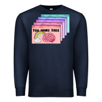 Navy too many tabs Premium Sweatshirt - MaliasSmallBusiness