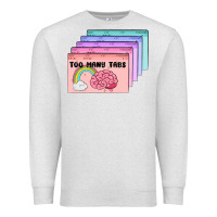 Oatmeal Heather too many tabs Premium Sweatshirt - MaliasSmallBusiness