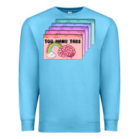 Ocean Blue too many tabs Premium Sweatshirt - MaliasSmallBusiness