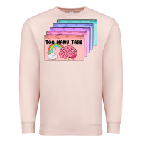 Pale Pink too many tabs Premium Sweatshirt - MaliasSmallBusiness