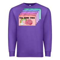 Purple too many tabs Premium Sweatshirt - MaliasSmallBusiness