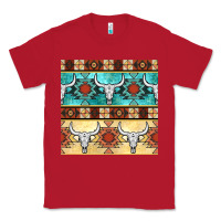 Red native american aztec seamless pattern 3 Classic Tee - BundleAndBundleShop