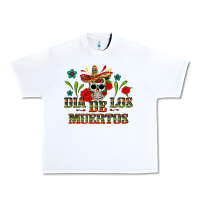 White dia de los muertos Urban Heavy Tee - texasbilliewilder