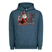Pigment Midnight Navy cowboy christmas Urban Hoodie - SublimationCraftShop