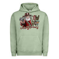 Pigment Oil Green cowboy christmas Urban Hoodie - SublimationCraftShop