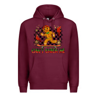Burgundy gingerbread cant catch me Premium Hoodie - MaliasSmallBusiness