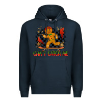 Navy gingerbread cant catch me Premium Hoodie - MaliasSmallBusiness