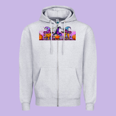 Halloween Witch Gnomes Libbey Cup Zipper Hoodie Designed By Bundleandbundleshop