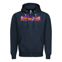 Navy halloween witch gnomes libbey cup Zipper Hoodie - BundleAndBundleShop