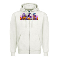 Oatmeal Heather halloween witch gnomes libbey cup Zipper Hoodie - BundleAndBundleShop