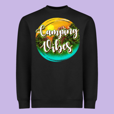 Camping Vibes Heavyweight Sweatshirt Designed By Texasbilliewilder