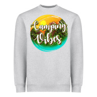 Heather Grey camping vibes Heavyweight Sweatshirt - texasbilliewilder