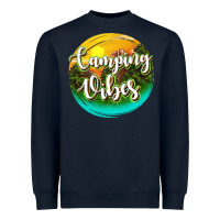 Navy camping vibes Heavyweight Sweatshirt - texasbilliewilder