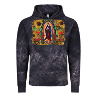 Cloud Black Sunflower Lady Of Guadalupe Distressed Background Vintage Hoodie - RanaPortraitStore